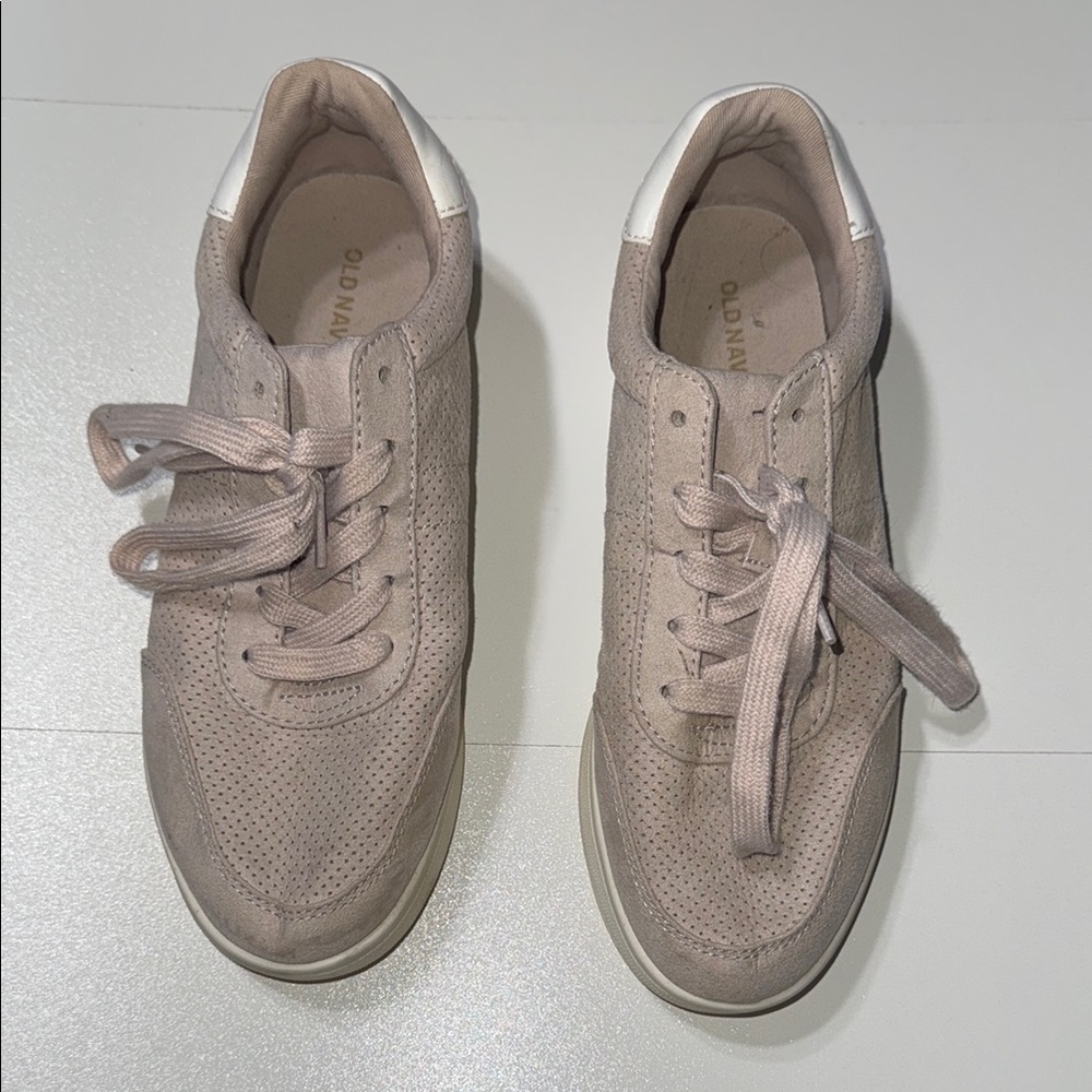 Taupe Perforated Sneakers
